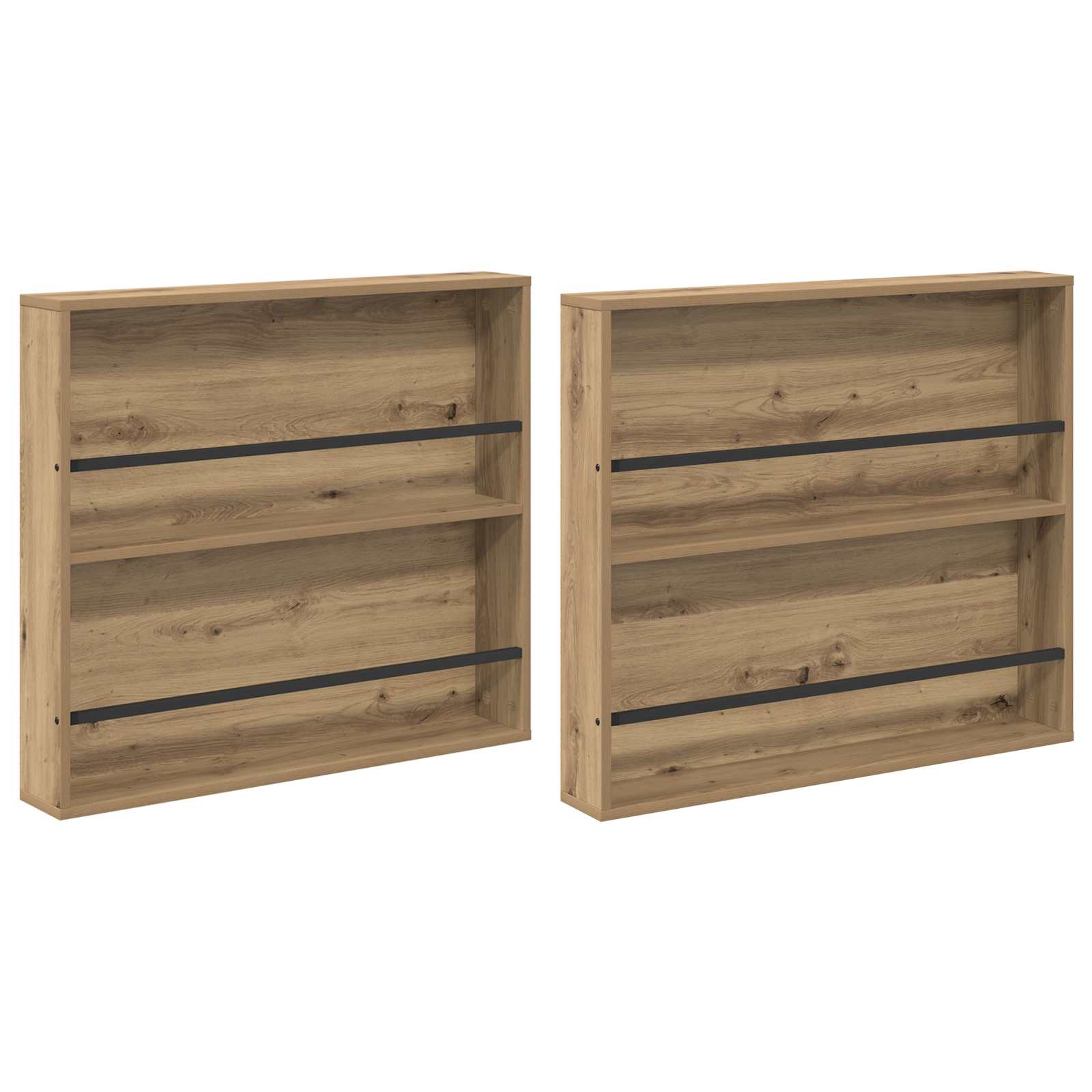 Tijdschrift Rek Met Plank 2 Pcs Artisan Eiken 80 x 12 x 70 cm artisanaal eikenkleurig