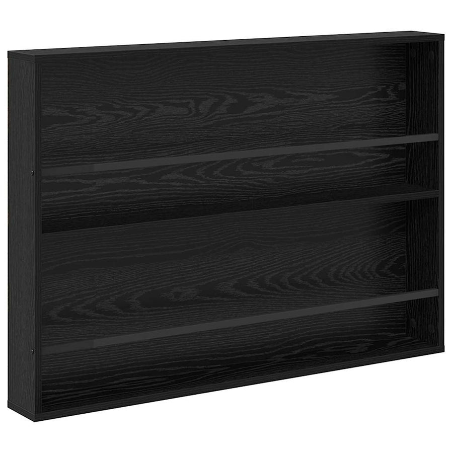 Tijdschrift Rek 2 Pcs Bewerkt Hout 100 x 12 x 70 cm Zwart eiken