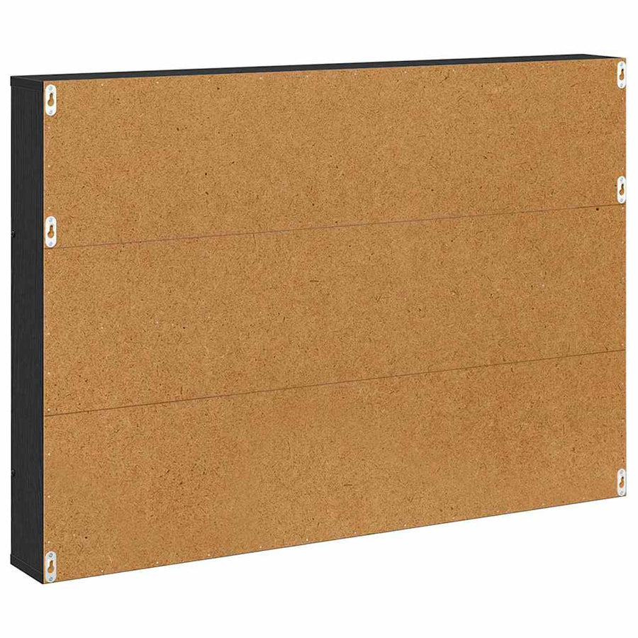 Tijdschrift Rek 2 Pcs Bewerkt Hout 100 x 12 x 70 cm Zwart eiken