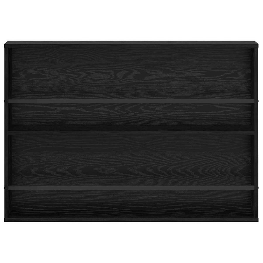 Tijdschrift Rek 2 Pcs Bewerkt Hout 100 x 12 x 70 cm Zwart eiken