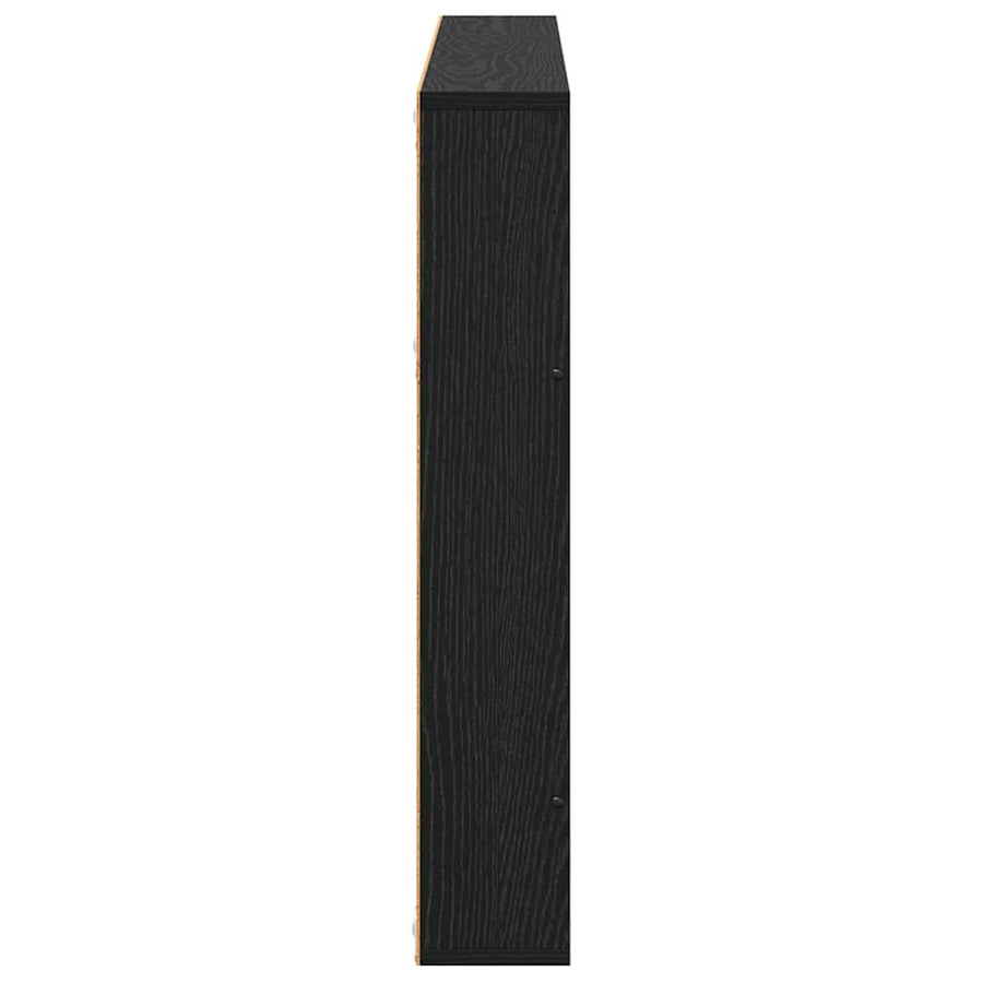 Tijdschrift Rek 2 Pcs Bewerkt Hout 100 x 12 x 70 cm Zwart eiken