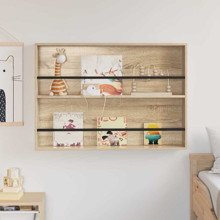 Tijdschrift Rek Bewerkt Hout 1 100 x 12 x 70 cm Sonoma eiken