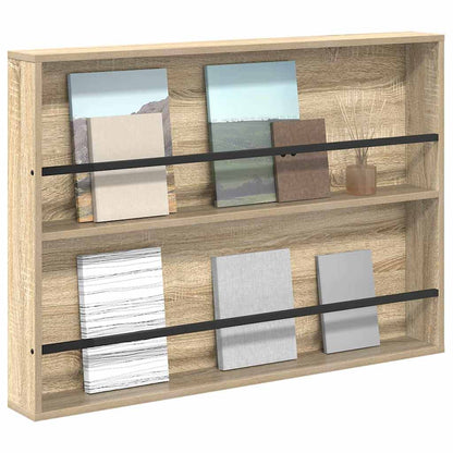 Tijdschrift Rek Bewerkt Hout 1 100 x 12 x 70 cm Sonoma eiken