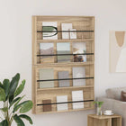 Magazine Rack with shelf 2 pcs Sonoma Oak 100 x 12 x 70 cm