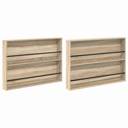 Tijdschrift Rek Met Plank 2 Pcs 100 x 12 x 70 cm Sonoma eiken