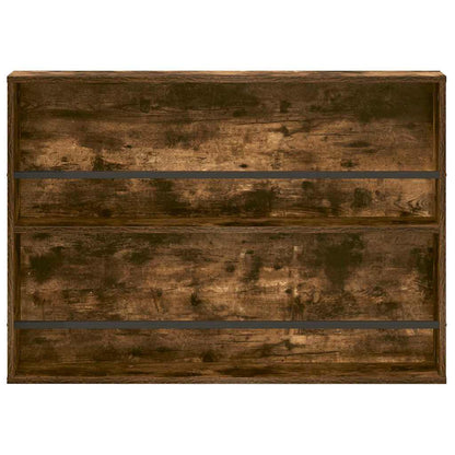 Tijdschrift Rek Met Plank 2 Pcs 100 x 12 x 70 cm Gerookt eiken