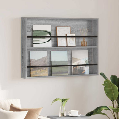Tijdschrift Rek Bewerkt Hout 1 100 x 12 x 70 cm Grijs sonoma