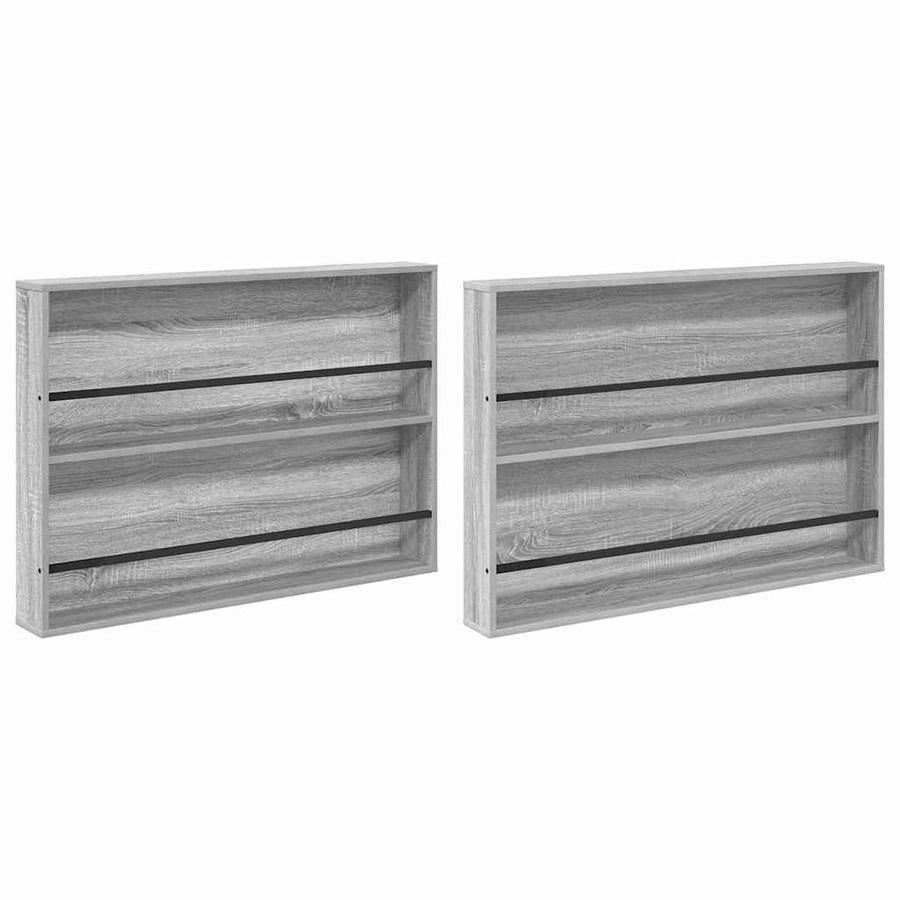 Tijdschrift Rek Met Plank 2 Pcs 100 x 12 x 70 cm Grijs sonoma