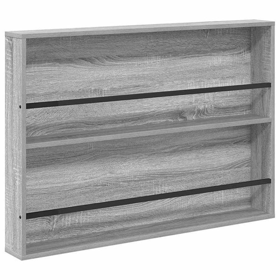 Tijdschrift Rek Met Plank 2 Pcs 100 x 12 x 70 cm Grijs sonoma