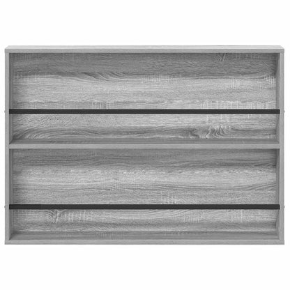 Tijdschrift Rek Met Plank 2 Pcs 100 x 12 x 70 cm Grijs sonoma