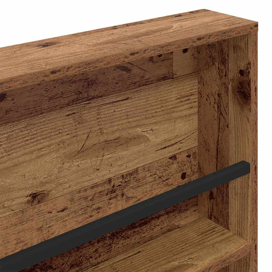 Tijdschrift Rek 2 Pcs Oudhout Bewerkt Hout 100 x 12 x 70 cm Oud hout