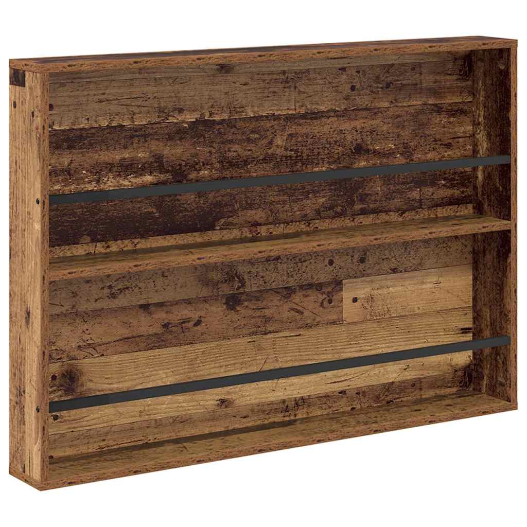 Tijdschrift Rek 2 Pcs Oudhout Bewerkt Hout 100 x 12 x 70 cm Oud hout