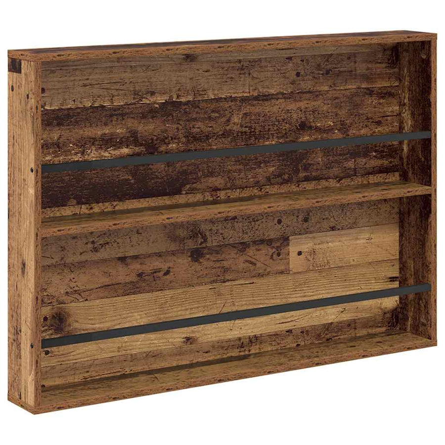 Tijdschrift Rek 2 Pcs Oudhout Bewerkt Hout 100 x 12 x 70 cm Oud hout