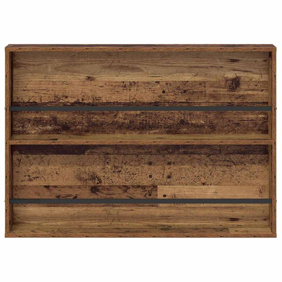Tijdschrift Rek 2 Pcs Oudhout Bewerkt Hout 100 x 12 x 70 cm Oud hout