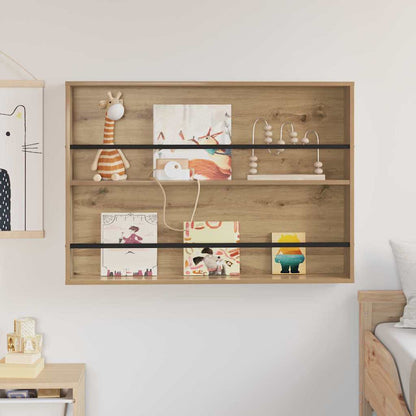 Tijdschrift Rek Artisan Eiken Bewerkt Hout 1 100 x 12 x 70 cm artisanaal eikenkleurig
