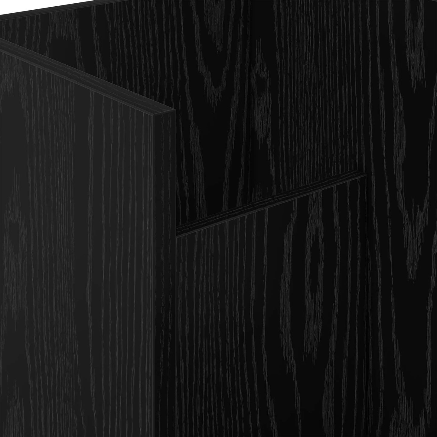 Bijzettafel Met Plank 35 X 35 X 45 Cm Bewerkt Hout Zwart eiken