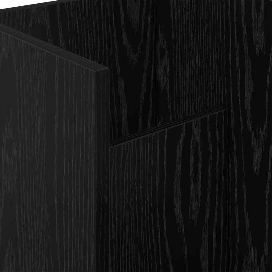 Bijzettafel Met Plank 35 X 35 X 45 Cm Bewerkt Hout Zwart eiken