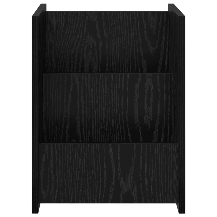 Bijzettafel Met Plank 35 X 35 X 45 Cm Bewerkt Hout Zwart eiken