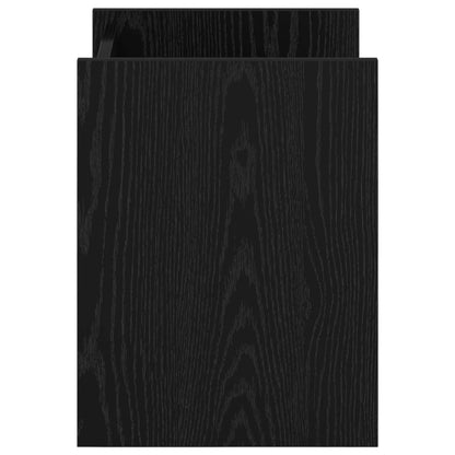 Bijzettafel Met Plank 35 X 35 X 45 Cm Bewerkt Hout Zwart eiken