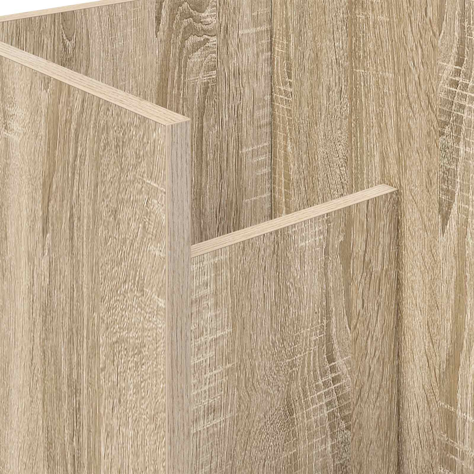 Bijzettafel Met Plank 35 X 35 X 45 Cm Bewerkt Hout Sonoma eiken