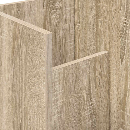 Bijzettafel Met Plank 35 X 35 X 45 Cm Bewerkt Hout Sonoma eiken