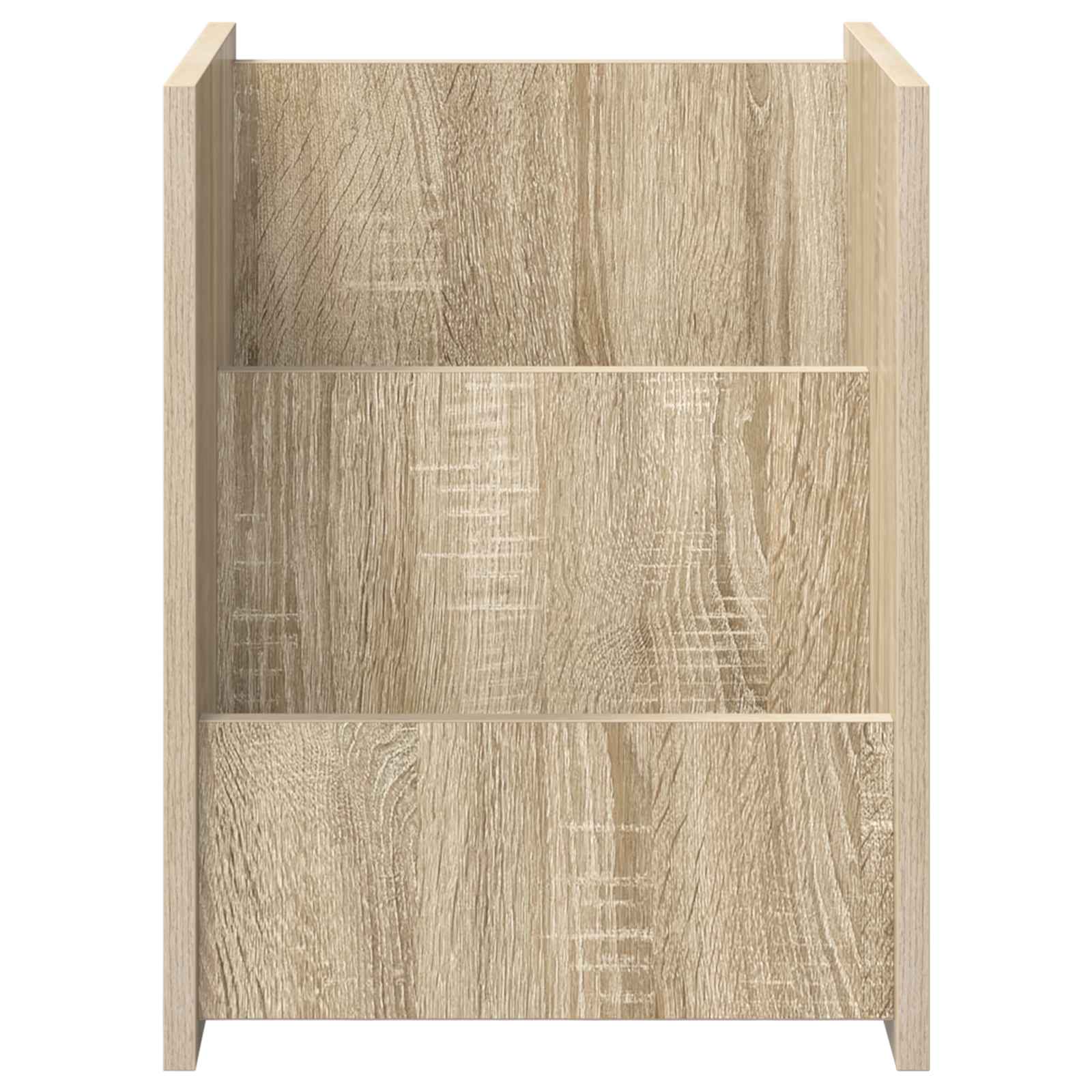 Bijzettafel Met Plank 35 X 35 X 45 Cm Bewerkt Hout Sonoma eiken