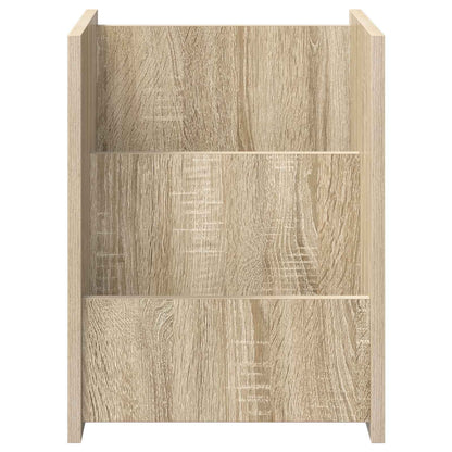 Bijzettafel Met Plank 35 X 35 X 45 Cm Bewerkt Hout Sonoma eiken
