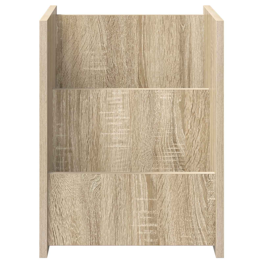 Bijzettafel Met Plank 35 X 35 X 45 Cm Bewerkt Hout Sonoma eiken