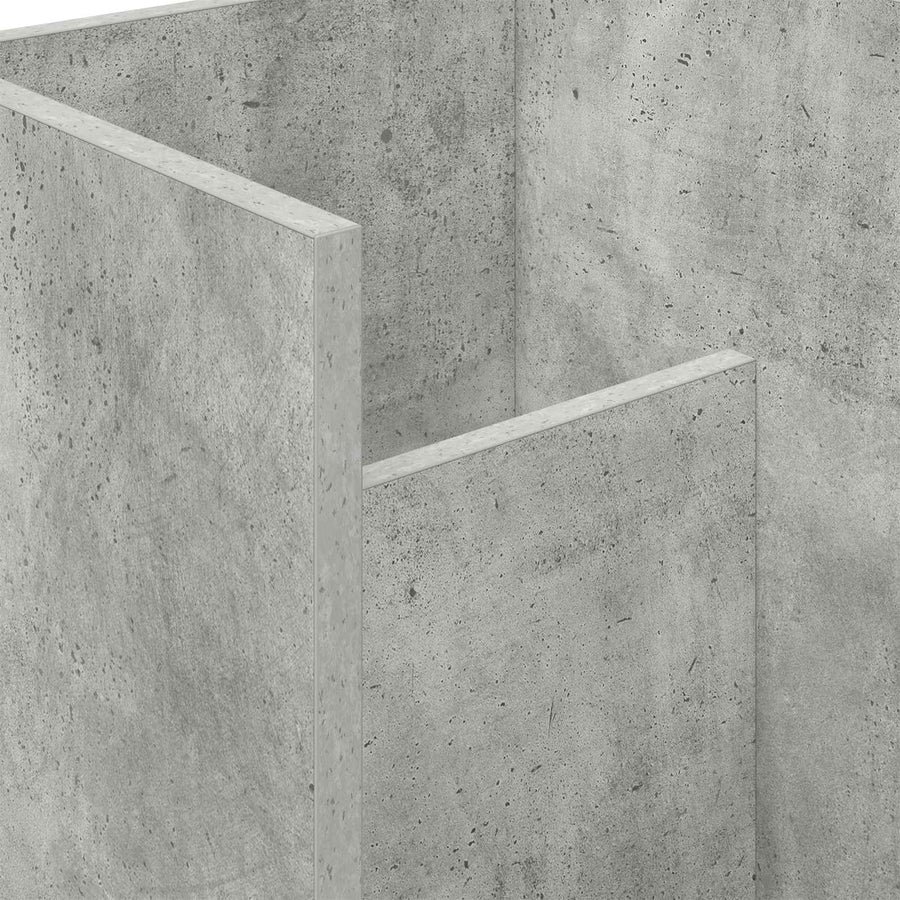Bijzettafel Met Plank Beton Grijs 35 X 35 X 45 Cm Bewerkt Hout Betongrijs