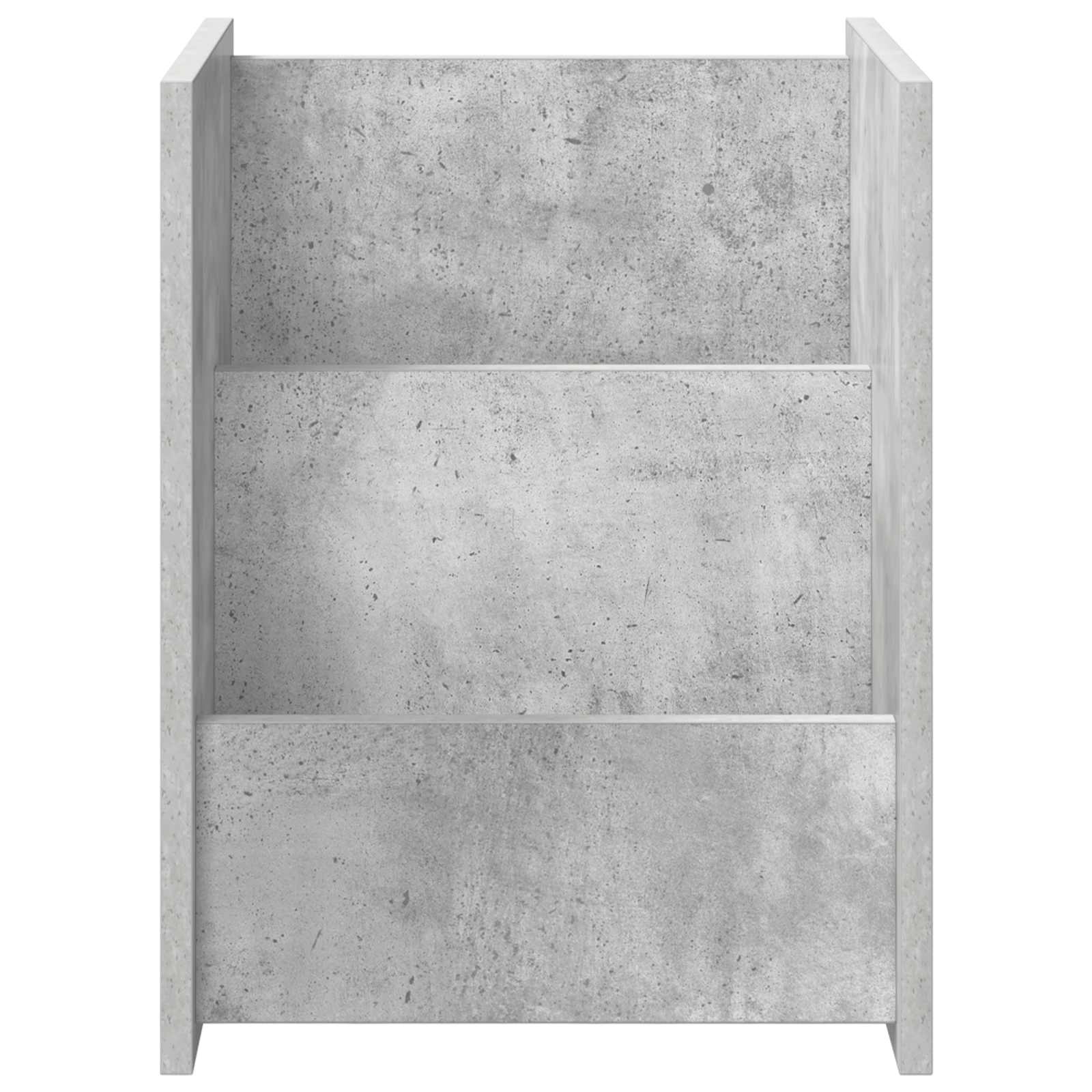 Bijzettafel Met Plank Beton Grijs 35 X 35 X 45 Cm Bewerkt Hout Betongrijs