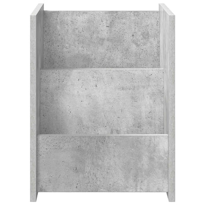 Bijzettafel Met Plank Beton Grijs 35 X 35 X 45 Cm Bewerkt Hout Betongrijs