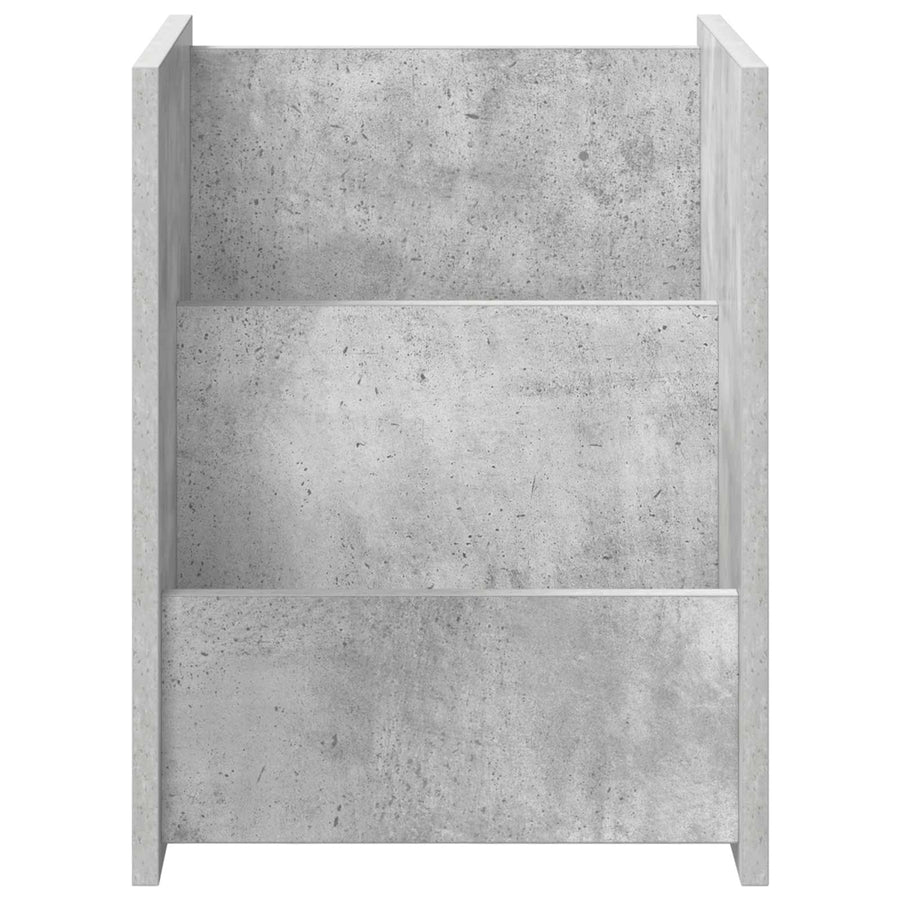 Bijzettafel Met Plank Beton Grijs 35 X 35 X 45 Cm Bewerkt Hout Betongrijs