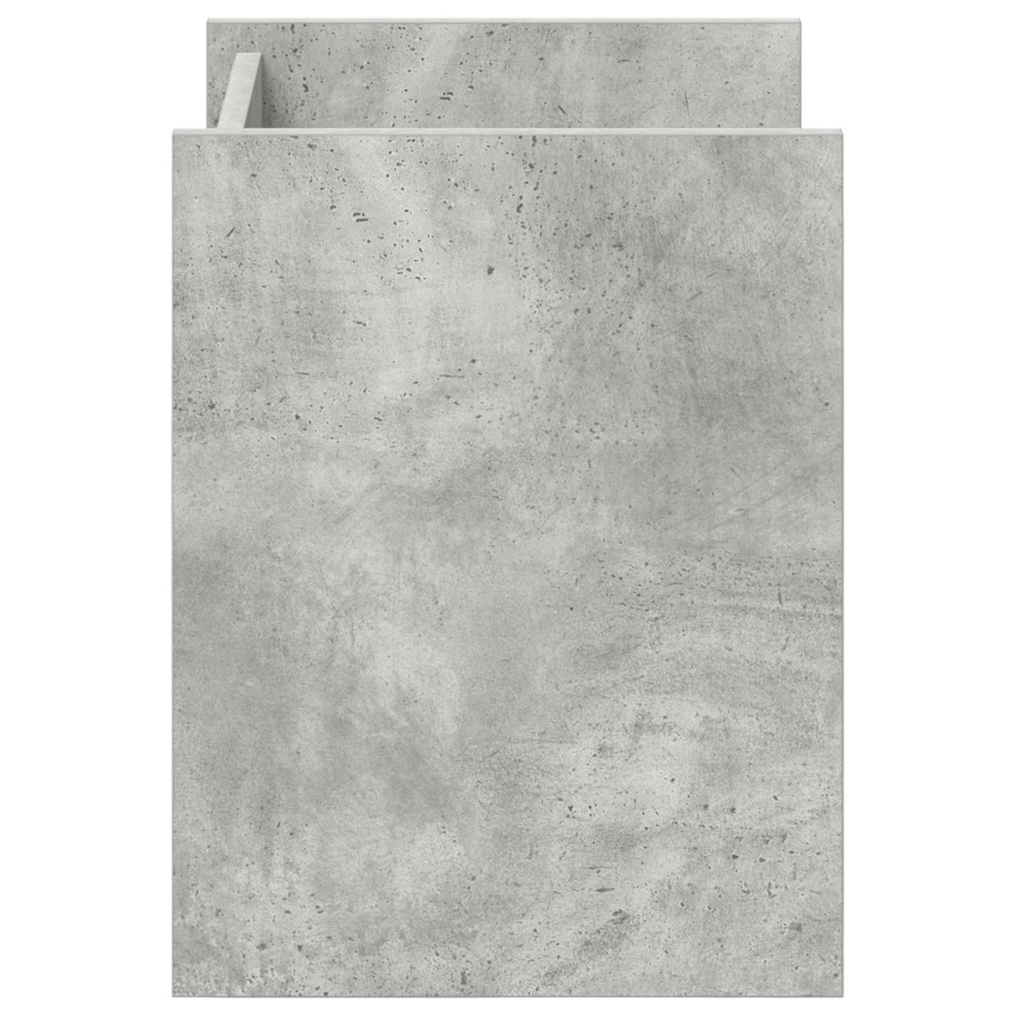 Bijzettafel Met Plank Beton Grijs 35 X 35 X 45 Cm Bewerkt Hout Betongrijs