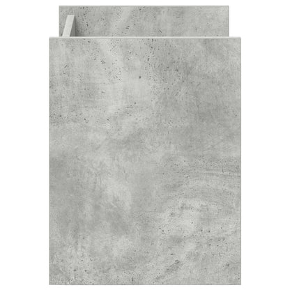 Bijzettafel Met Plank Beton Grijs 35 X 35 X 45 Cm Bewerkt Hout Betongrijs