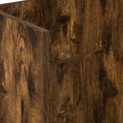 Bijzettafel 35 X 35 X 45 Cm Bewerkt Hout Gerookt eiken