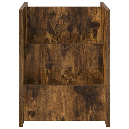 Bijzettafel 35 X 35 X 45 Cm Bewerkt Hout Gerookt eiken