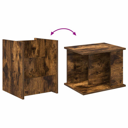 Bijzettafel 35 X 35 X 45 Cm Bewerkt Hout Gerookt eiken