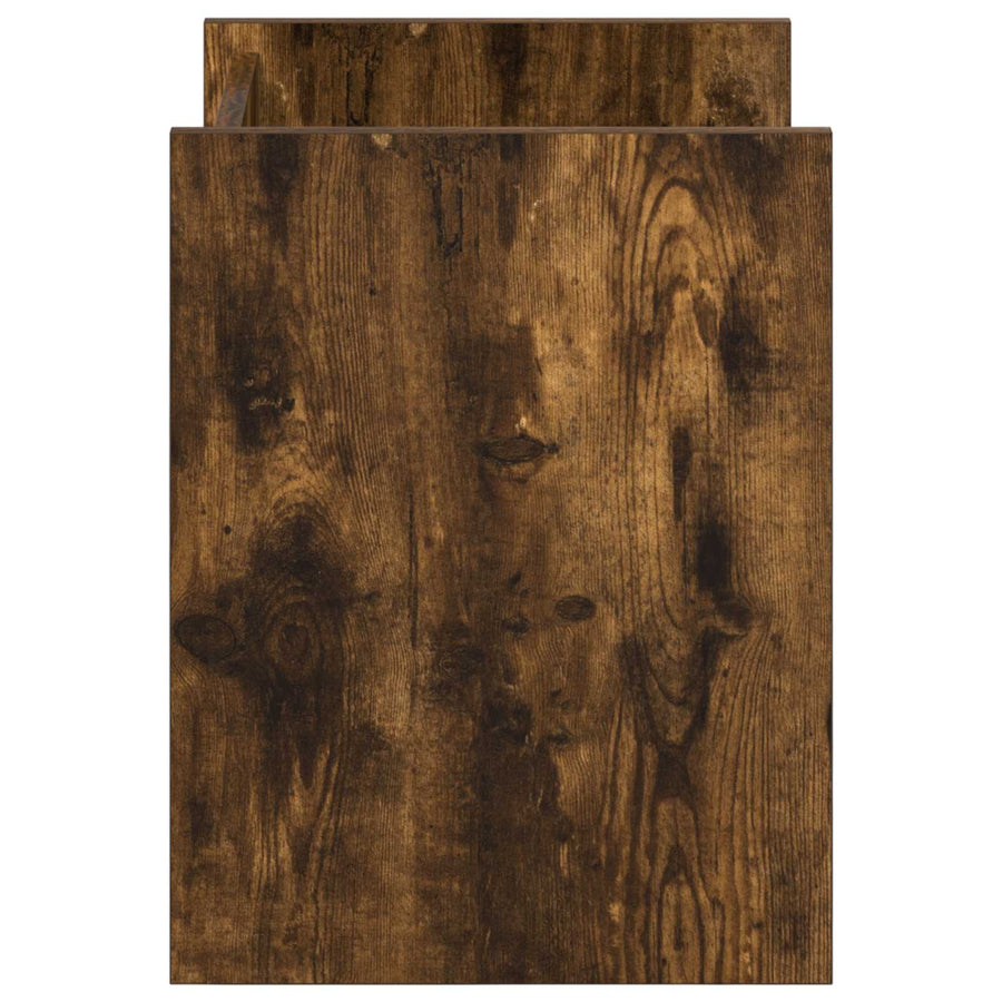 Bijzettafel 35 X 35 X 45 Cm Bewerkt Hout Gerookt eiken
