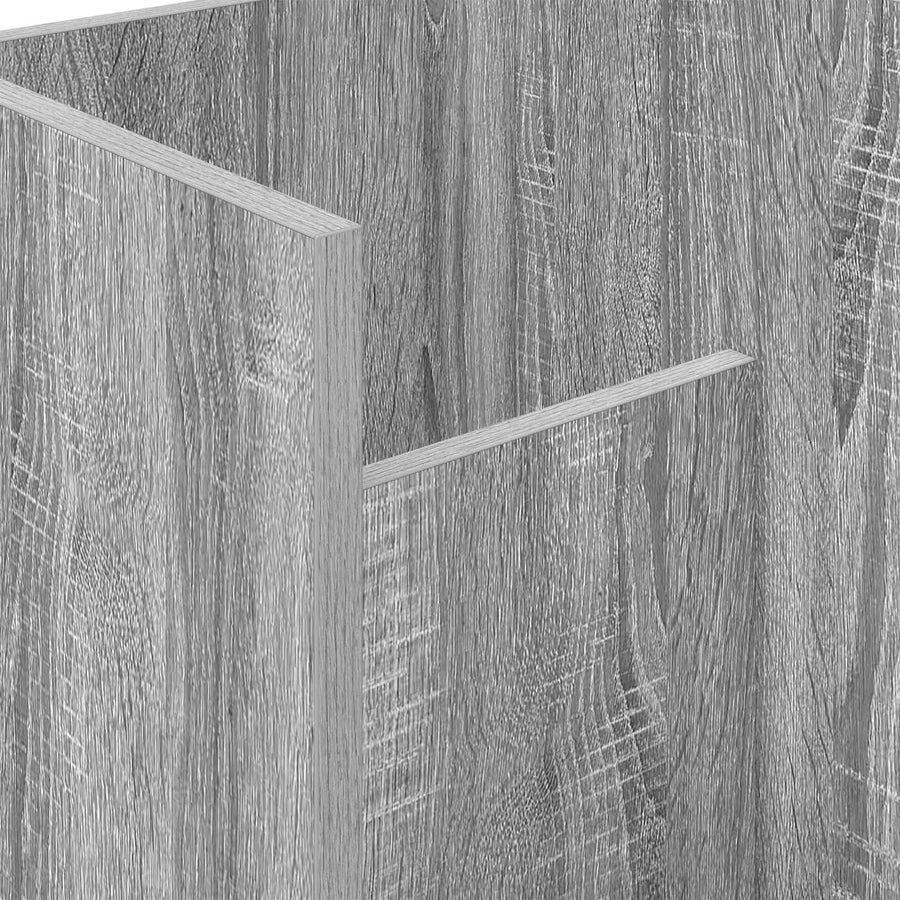 Bijzettafel Met Plank 35 X 35 X 45 Cm Bewerkt Hout Grijs sonoma