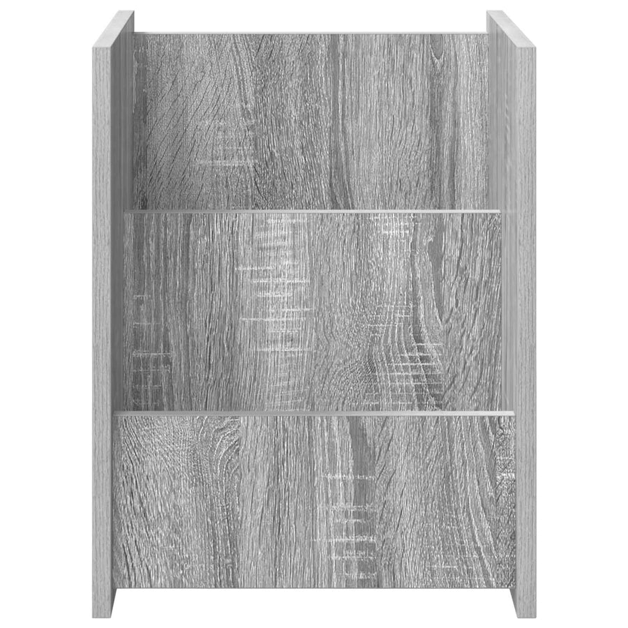 Bijzettafel Met Plank 35 X 35 X 45 Cm Bewerkt Hout Grijs sonoma