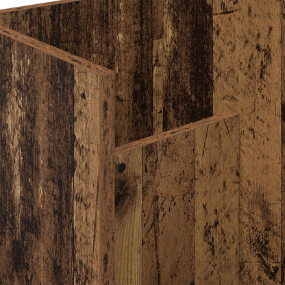 Bijzettafel Met Plank Oudhout 35 X 35 X 45 Cm Bewerkt Hout Oud hout