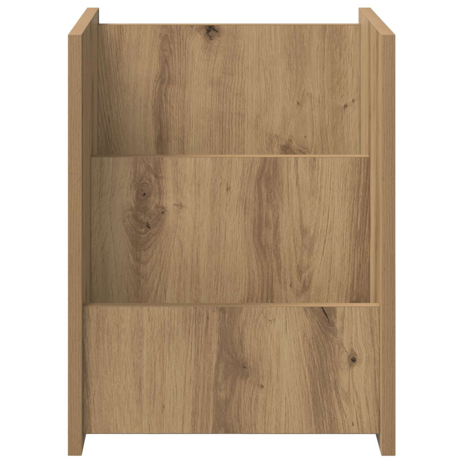 Bijzettafel Artisan Eiken 35 X 35 X 45 Cm Bewerkt Hout artisanaal eikenkleurig
