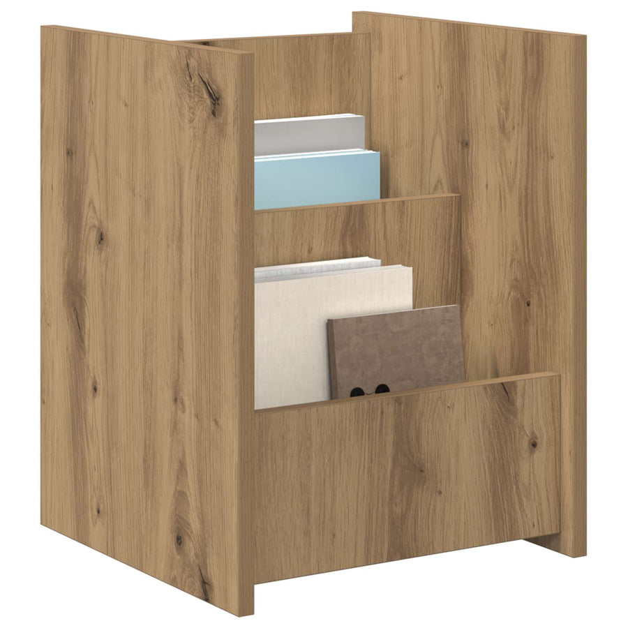 Bijzettafel Artisan Eiken 35 X 35 X 45 Cm Bewerkt Hout artisanaal eikenkleurig