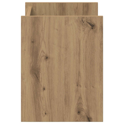 Bijzettafel Artisan Eiken 35 X 35 X 45 Cm Bewerkt Hout artisanaal eikenkleurig