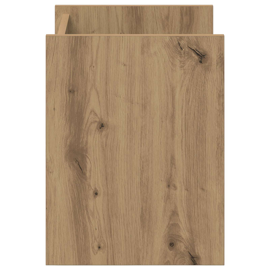 Bijzettafel Artisan Eiken 35 X 35 X 45 Cm Bewerkt Hout artisanaal eikenkleurig