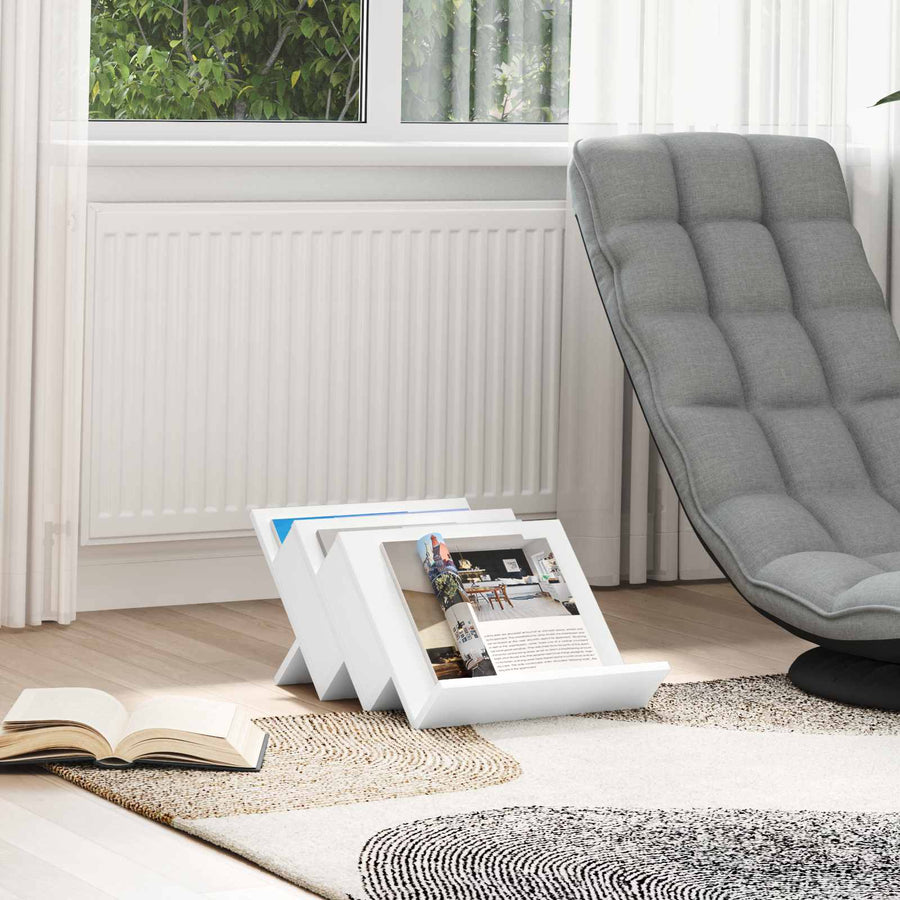 Bijzetkast Met Plank 57,5 X 40 X 42 Cm Bewerkt Hout 40 x 53 x 28,5 cm Wit