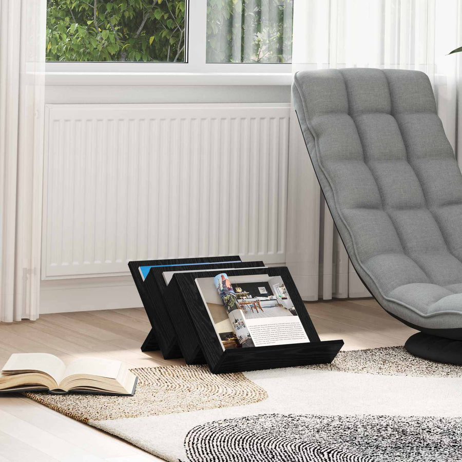 Bijzetkast Met Plank 57,5 X 40 X 42 Cm Bewerkt Hout 40 x 53 x 28,5 cm Zwart eiken