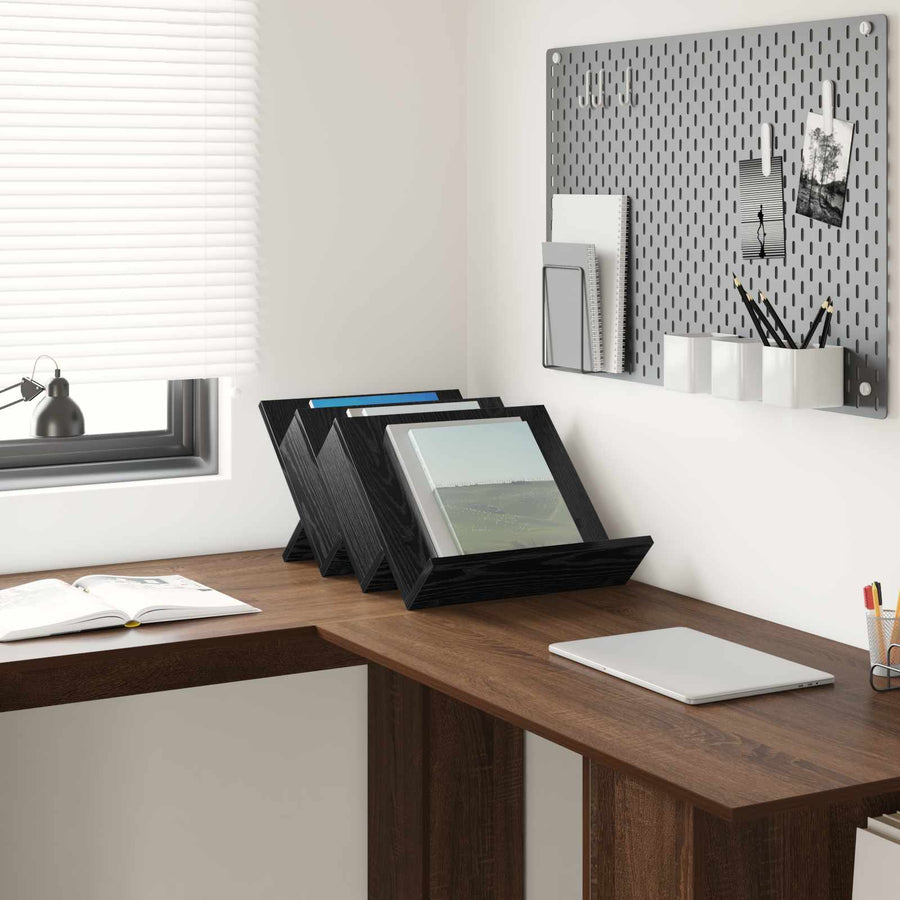 Bijzetkast Met Plank 57,5 X 40 X 42 Cm Bewerkt Hout 40 x 53 x 28,5 cm Zwart eiken