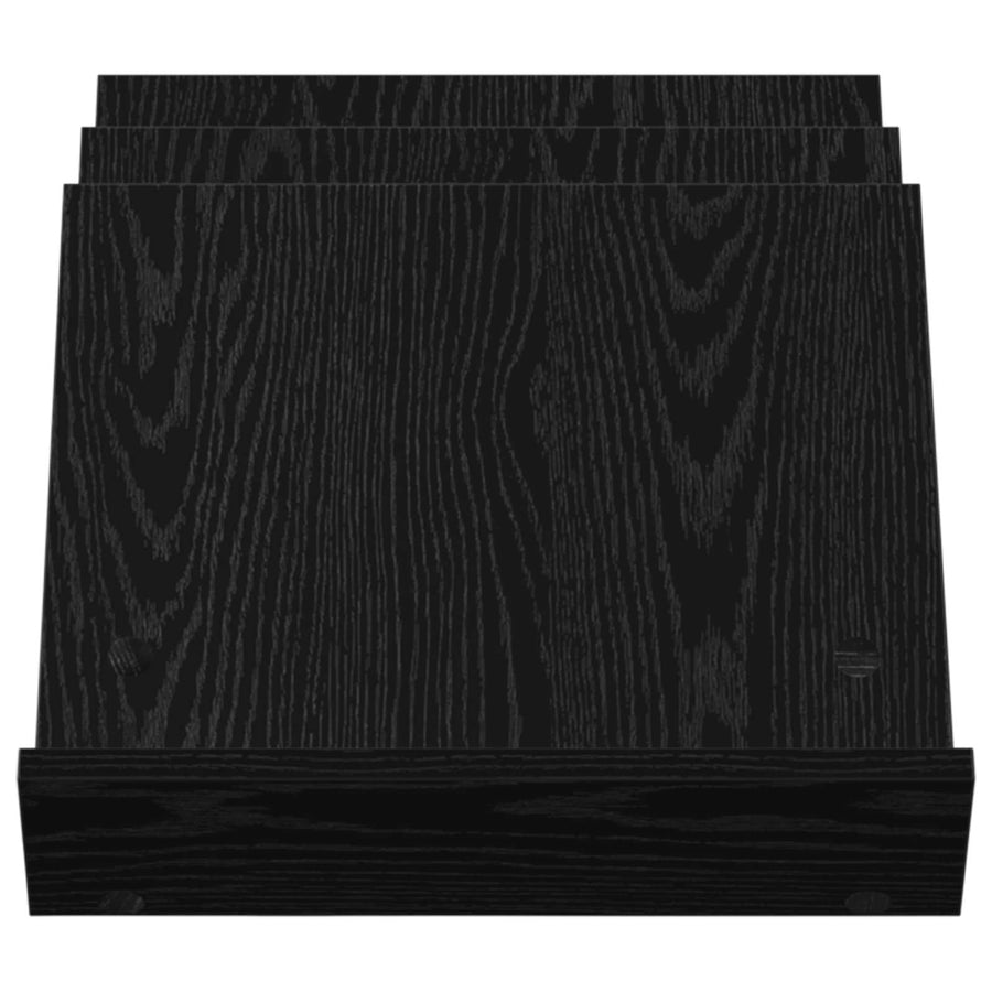 Bijzetkast Met Plank 57,5 X 40 X 42 Cm Bewerkt Hout 40 x 53 x 28,5 cm Zwart eiken