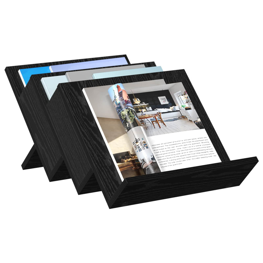 Bijzetkast Met Plank 57,5 X 40 X 42 Cm Bewerkt Hout 40 x 53 x 28,5 cm Zwart eiken
